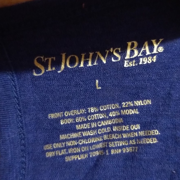 Blue layered front lace shirt - Picture 4 of 4